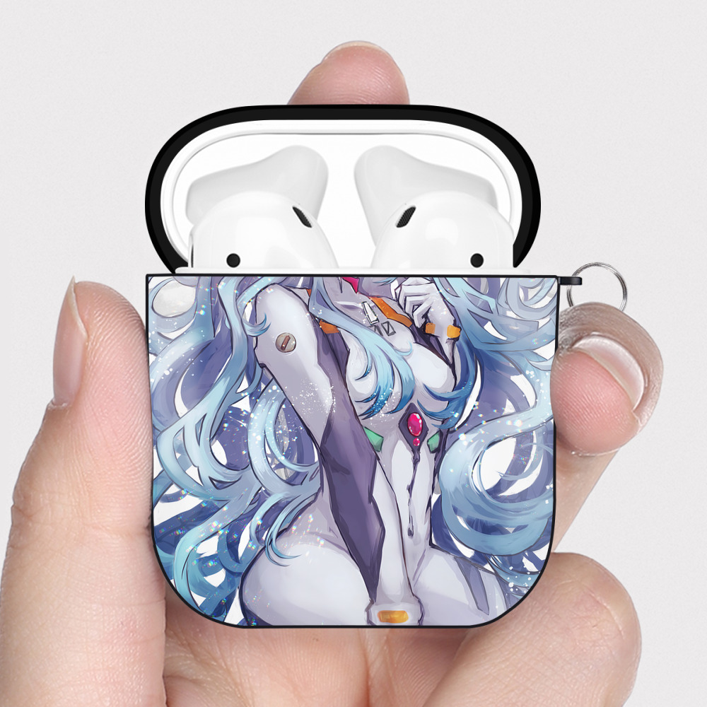 （画像用） EVA 新世紀エヴァンゲリオン AirPods 第2世代保護ケース ハードシェル ブラック 耐衝撃・防指紋・カラビナ付き