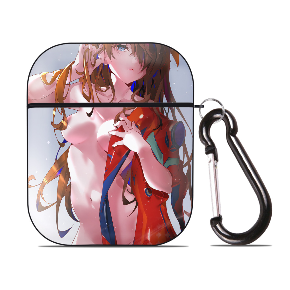 （画像用） EVA 新世紀エヴァンゲリオン AirPods 第2世代保護ケース ハードシェル ブラック 耐衝撃・防指紋・カラビナ付き