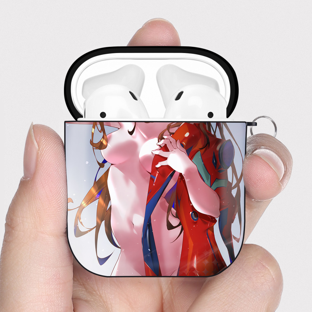 （画像用） EVA 新世紀エヴァンゲリオン AirPods 第2世代保護ケース ハードシェル ブラック 耐衝撃・防指紋・カラビナ付き