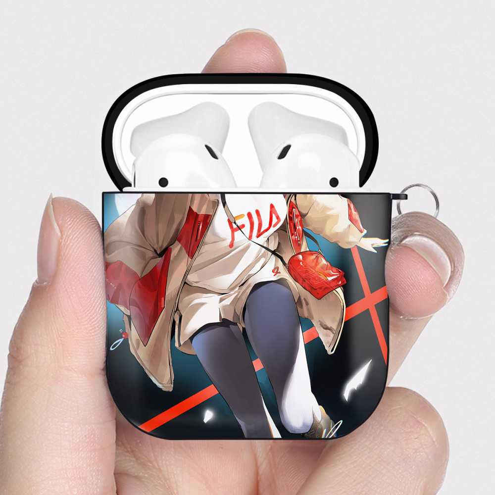 （画像用） EVA 新世紀エヴァンゲリオン AirPods 第2世代保護ケース ハードシェル ブラック 耐衝撃・防指紋・カラビナ付き