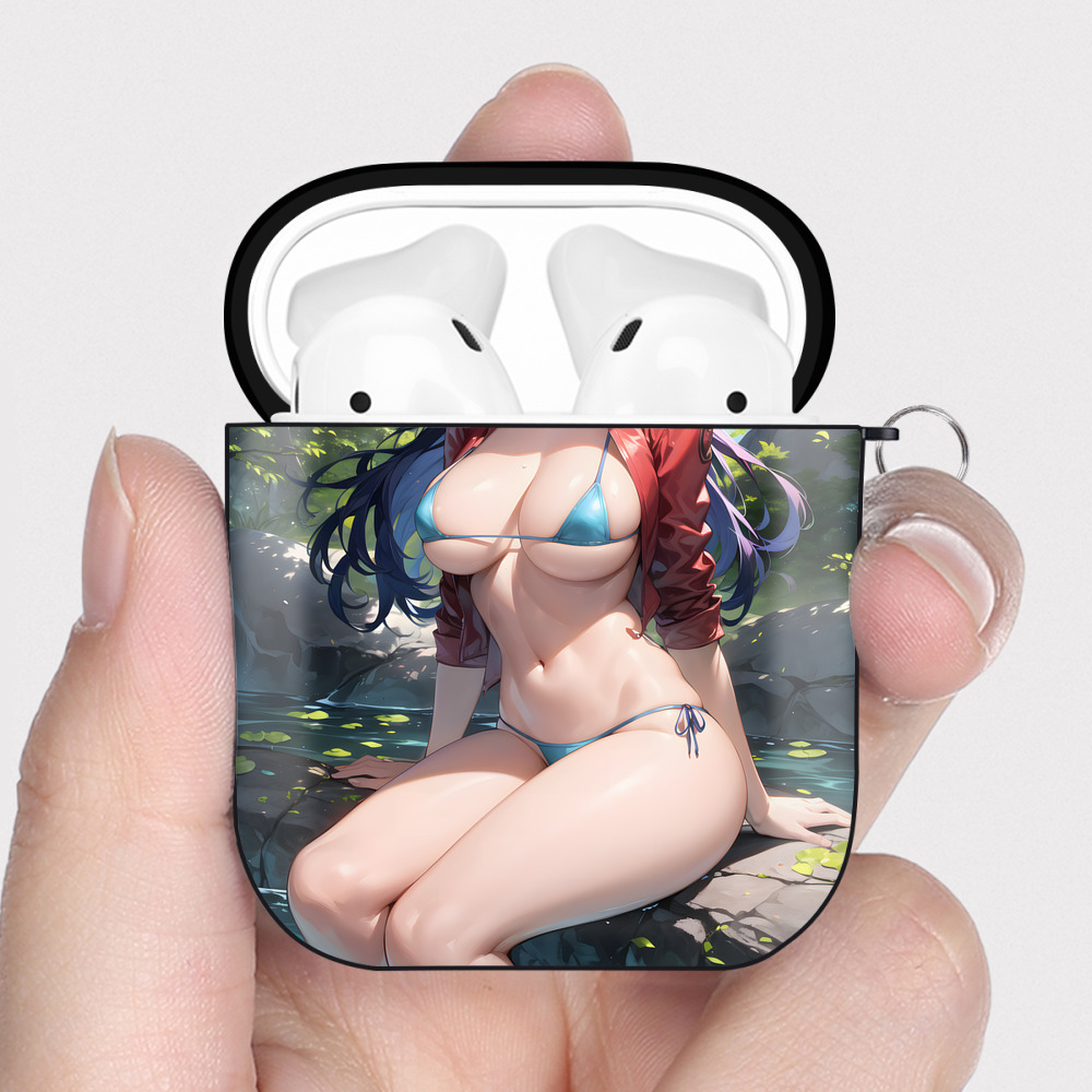 （画像用） EVA 新世紀エヴァンゲリオン AirPods 第2世代保護ケース ハードシェル ブラック 耐衝撃・防指紋・カラビナ付き