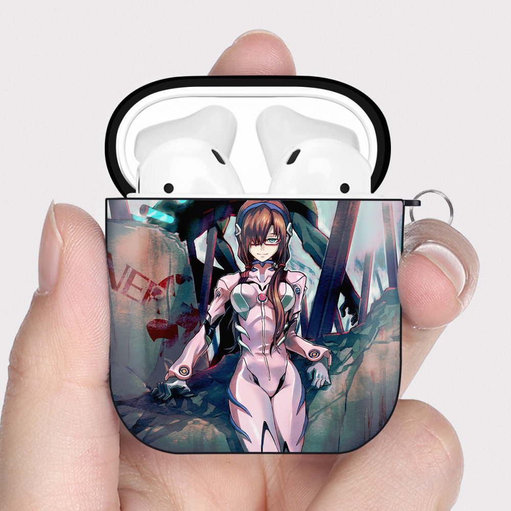 （画像用） EVA 新世紀エヴァンゲリオン AirPods 第2世代保護ケース ハードシェル ブラック 耐衝撃・防指紋・カラビナ付き
