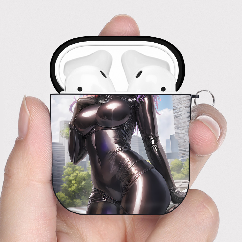 （画像用） EVA 新世紀エヴァンゲリオン AirPods 第2世代保護ケース ハードシェル ブラック 耐衝撃・防指紋・カラビナ付き
