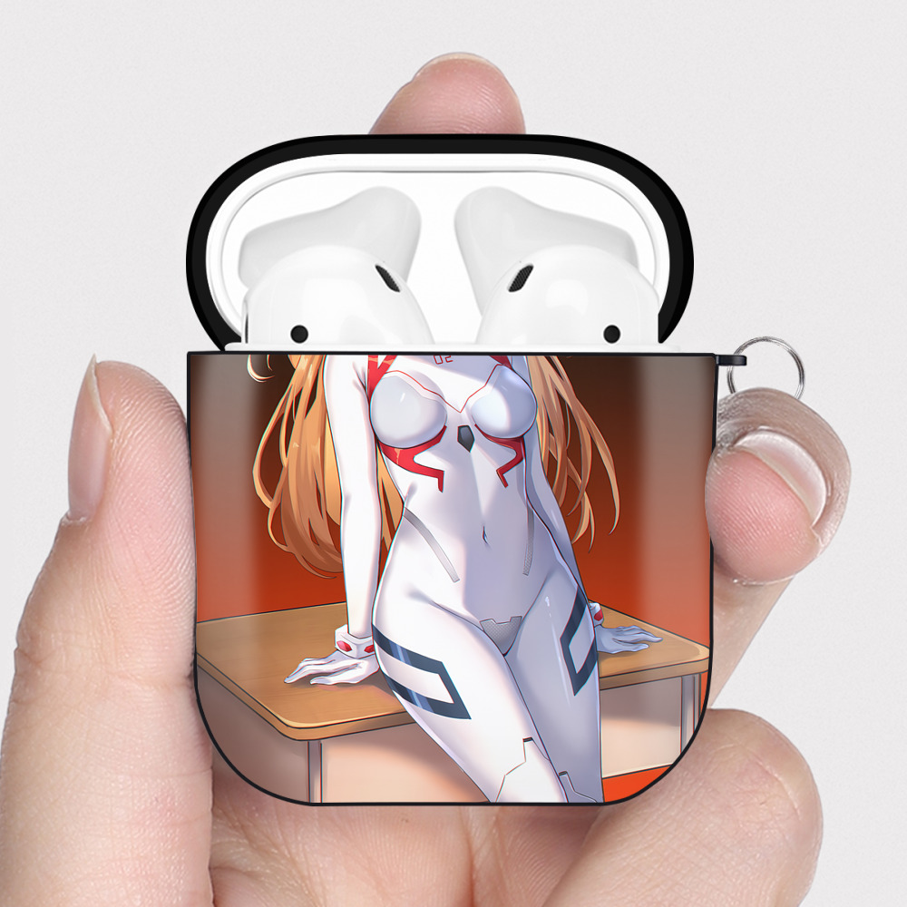 （画像用） EVA 新世紀エヴァンゲリオン AirPods 第2世代保護ケース ハードシェル ブラック 耐衝撃・防指紋・カラビナ付き