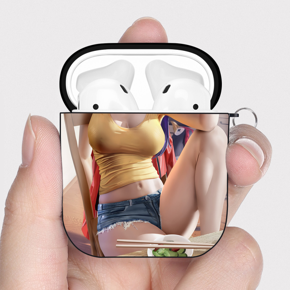 （画像用） EVA 新世紀エヴァンゲリオン AirPods 第2世代保護ケース ハードシェル ブラック 耐衝撃・防指紋・カラビナ付き