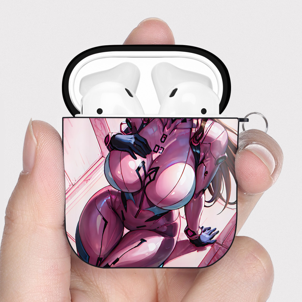 （画像用） EVA 新世紀エヴァンゲリオン AirPods 第2世代保護ケース ハードシェル ブラック 耐衝撃・防指紋・カラビナ付き