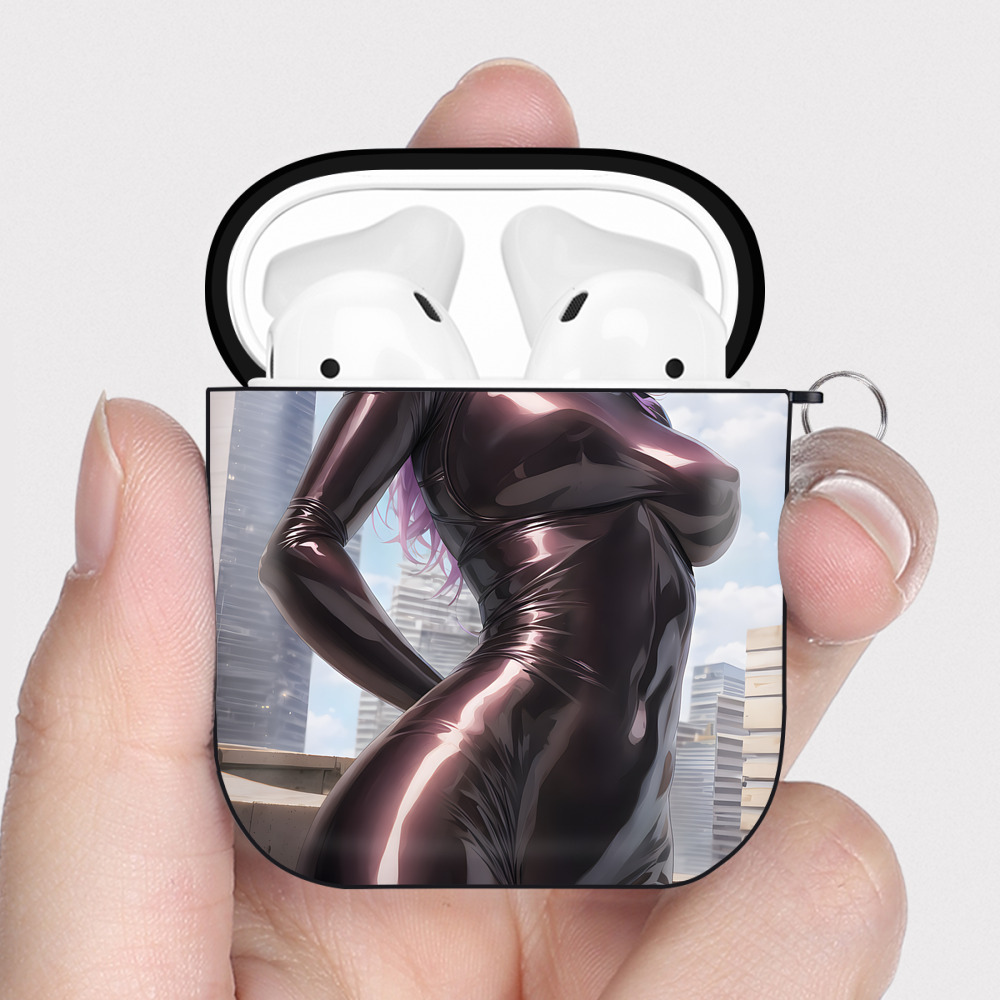 （画像用） EVA 新世紀エヴァンゲリオン AirPods 第2世代保護ケース ハードシェル ブラック 耐衝撃・防指紋・カラビナ付き