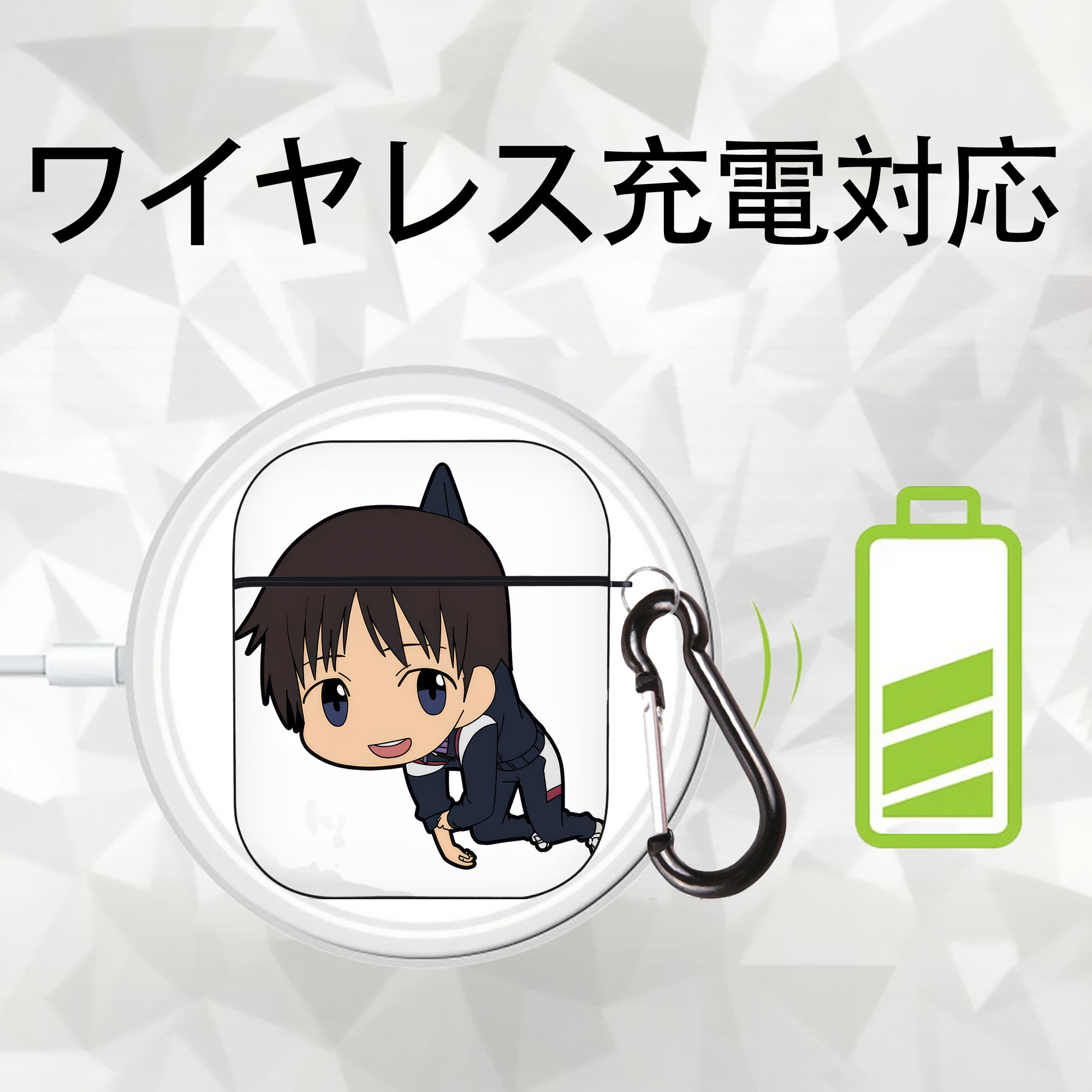 EVA 新世紀エヴァンゲリオン AirPods 第2世代保護ケース ハードシェル ブラック 耐衝撃・防指紋・カラビナ付き