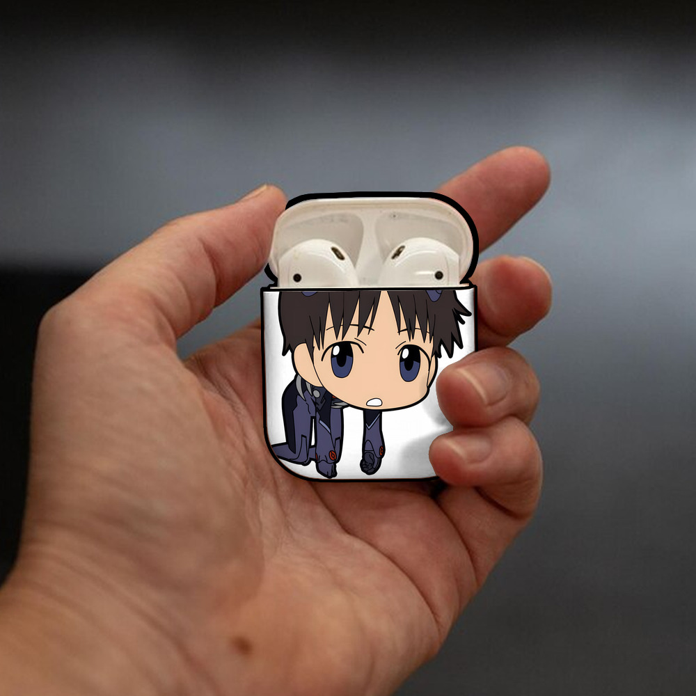 EVA 新世紀エヴァンゲリオン AirPods 第2世代保護ケース ハードシェル ブラック 耐衝撃・防指紋・カラビナ付き