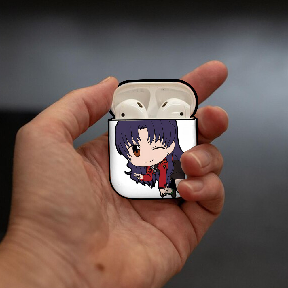 EVA 新世紀エヴァンゲリオン AirPods 第2世代保護ケース ハードシェル ブラック 耐衝撃・防指紋・カラビナ付き