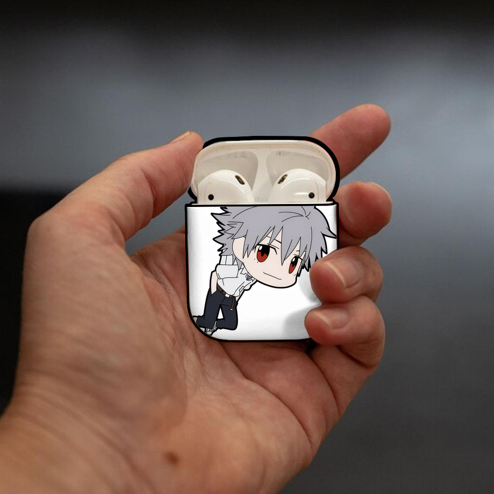 EVA 新世紀エヴァンゲリオン AirPods 第2世代保護ケース ハードシェル ブラック 耐衝撃・防指紋・カラビナ付き