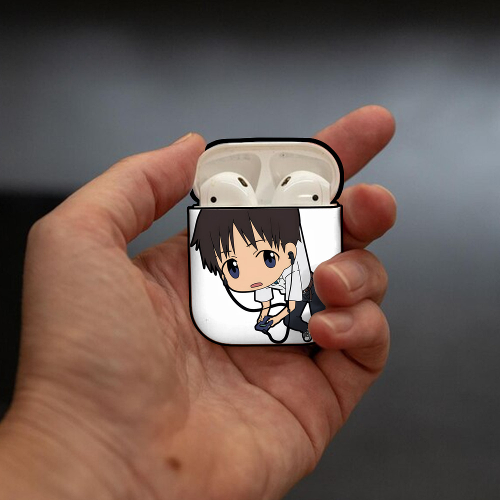 EVA 新世紀エヴァンゲリオン AirPods 第2世代保護ケース ハードシェル ブラック 耐衝撃・防指紋・カラビナ付き