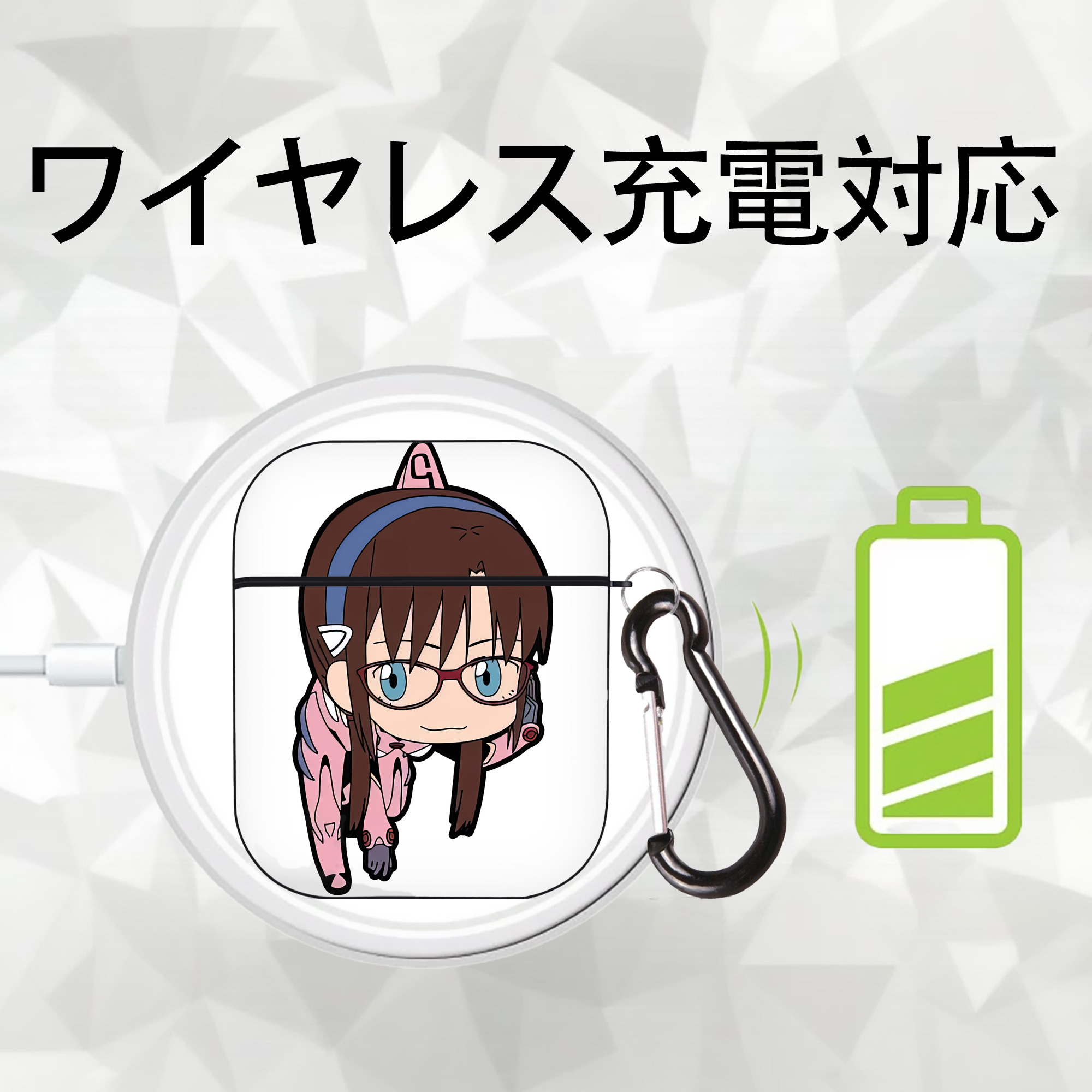 EVA 新世紀エヴァンゲリオン AirPods 第2世代保護ケース ハードシェル ブラック 耐衝撃・防指紋・カラビナ付き