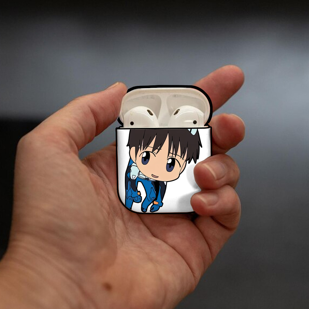 EVA 新世紀エヴァンゲリオン AirPods 第2世代保護ケース ハードシェル ブラック 耐衝撃・防指紋・カラビナ付き