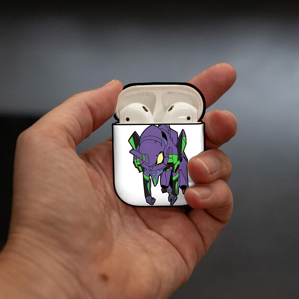 EVA 新世紀エヴァンゲリオン AirPods 第2世代保護ケース ハードシェル ブラック 耐衝撃・防指紋・カラビナ付き