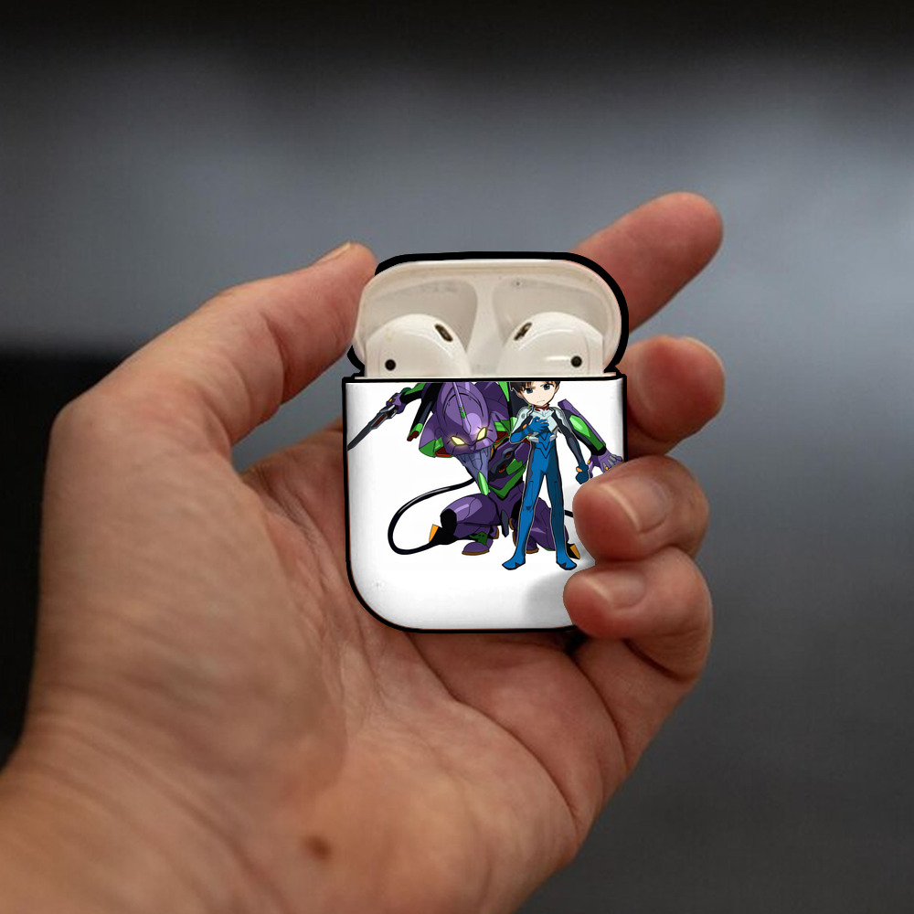 EVA 新世紀エヴァンゲリオン AirPods 第2世代保護ケース ハードシェル ブラック 耐衝撃・防指紋・カラビナ付き