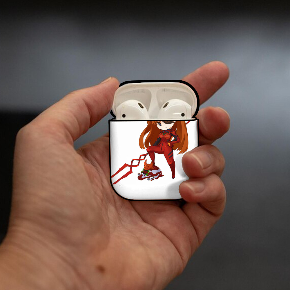 EVA 新世紀エヴァンゲリオン AirPods 第2世代保護ケース ハードシェル ブラック 耐衝撃・防指紋・カラビナ付き