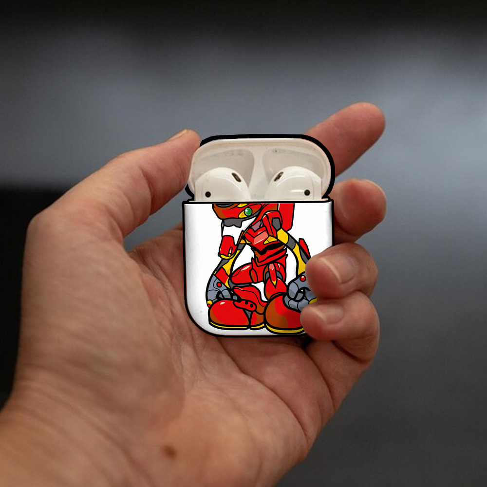 EVA 新世紀エヴァンゲリオン AirPods 第2世代保護ケース ハードシェル ブラック 耐衝撃・防指紋・カラビナ付き