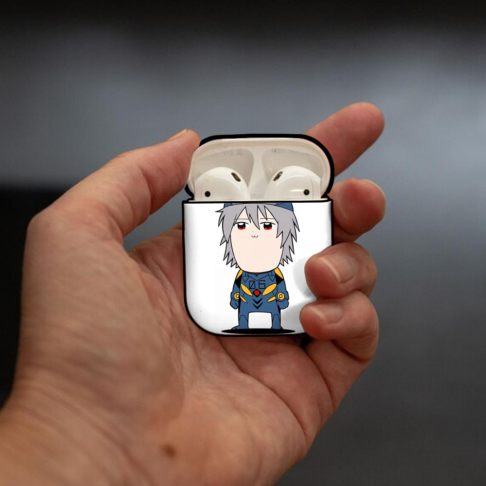 EVA 新世紀エヴァンゲリオン AirPods 第2世代保護ケース ハードシェル ブラック 耐衝撃・防指紋・カラビナ付き