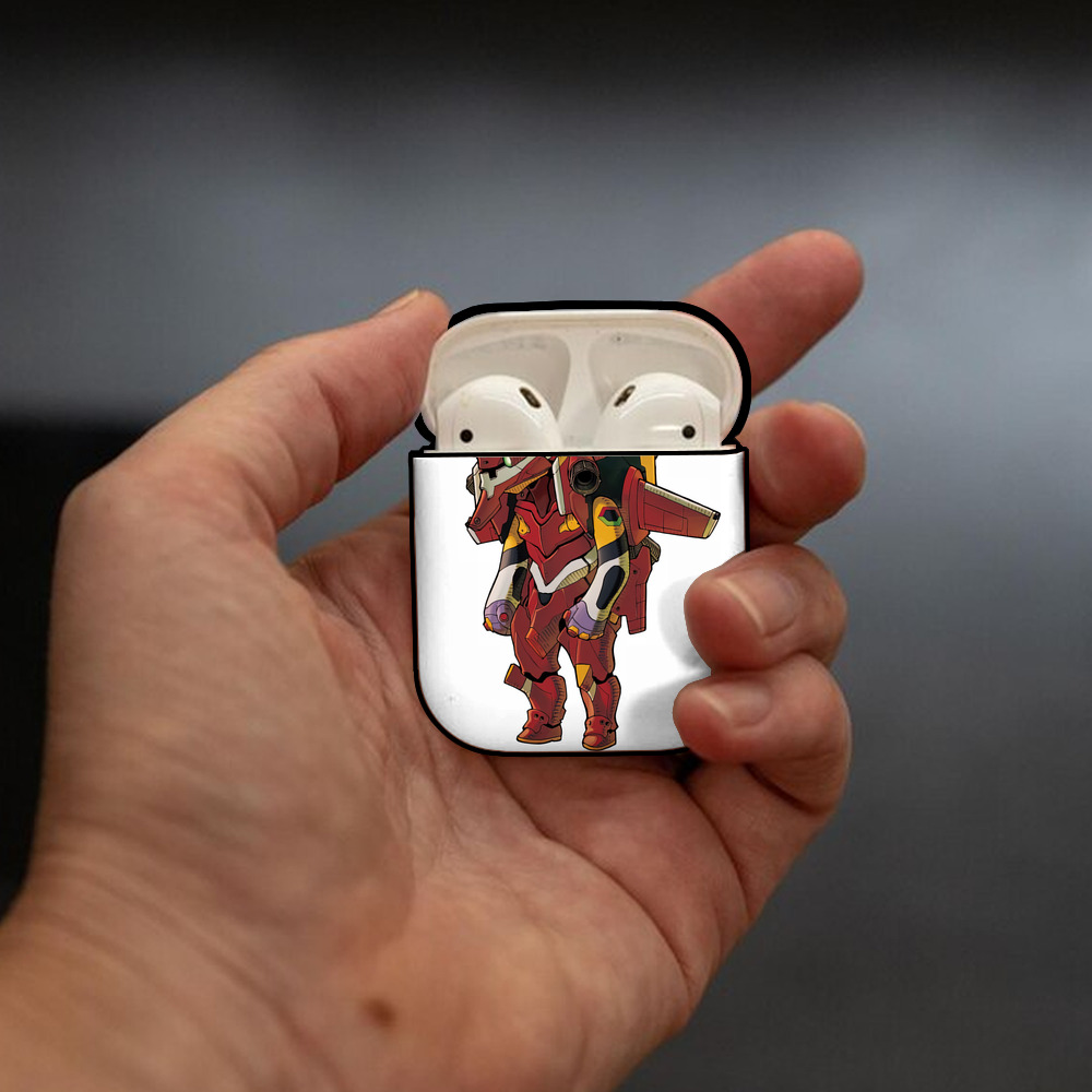 EVA 新世紀エヴァンゲリオン AirPods 第2世代保護ケース ハードシェル ブラック 耐衝撃・防指紋・カラビナ付き