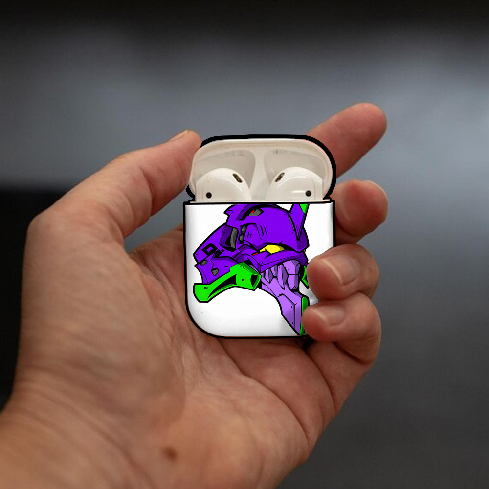 EVA 新世紀エヴァンゲリオン AirPods 第2世代保護ケース ハードシェル ブラック 耐衝撃・防指紋・カラビナ付き