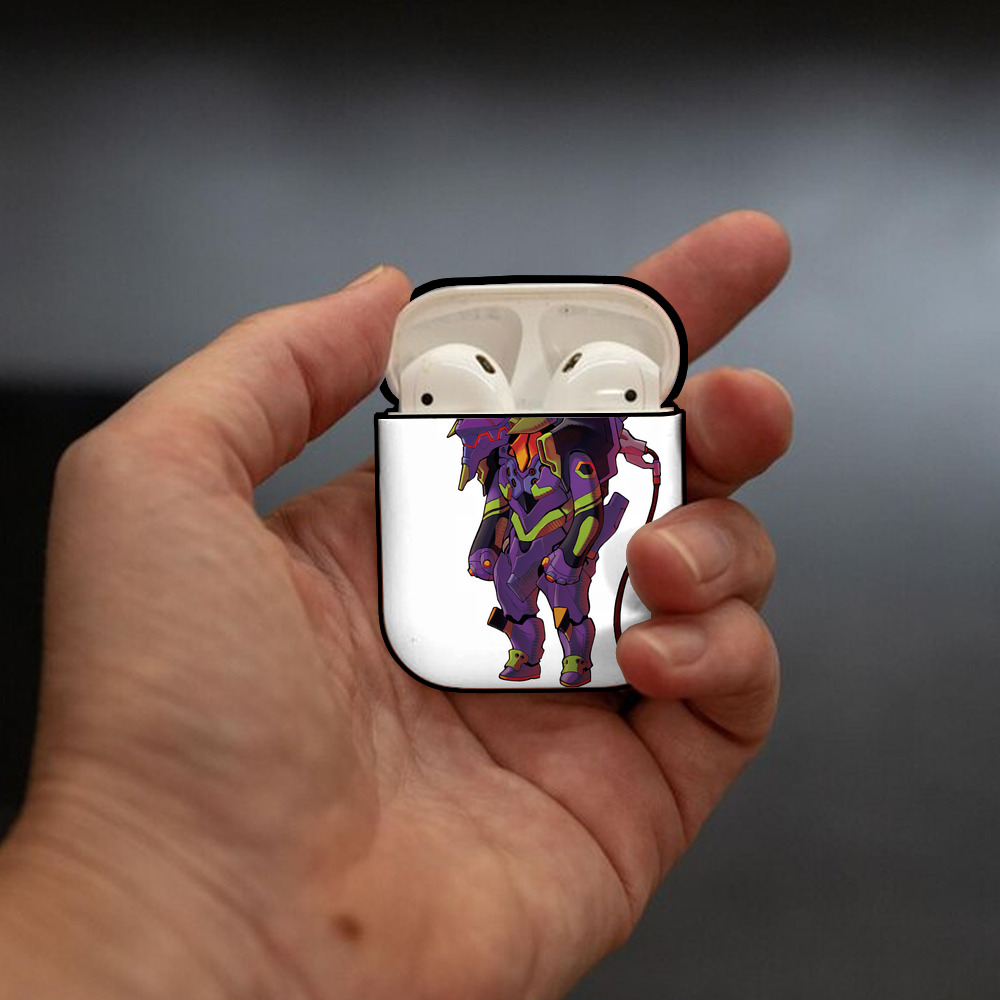 EVA 新世紀エヴァンゲリオン AirPods 第2世代保護ケース ハードシェル ブラック 耐衝撃・防指紋・カラビナ付き