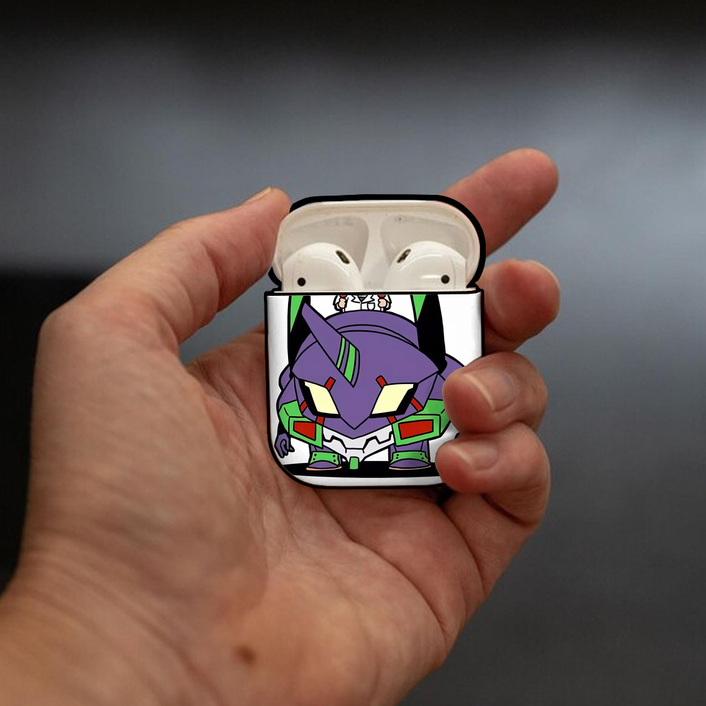 EVA 新世紀エヴァンゲリオン AirPods 第2世代保護ケース ハードシェル ブラック 耐衝撃・防指紋・カラビナ付き