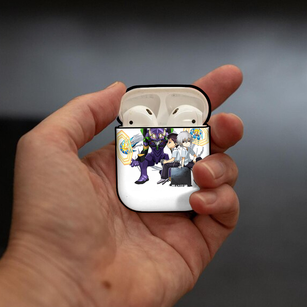 EVA 新世紀エヴァンゲリオン AirPods 第2世代保護ケース ハードシェル ブラック 耐衝撃・防指紋・カラビナ付き