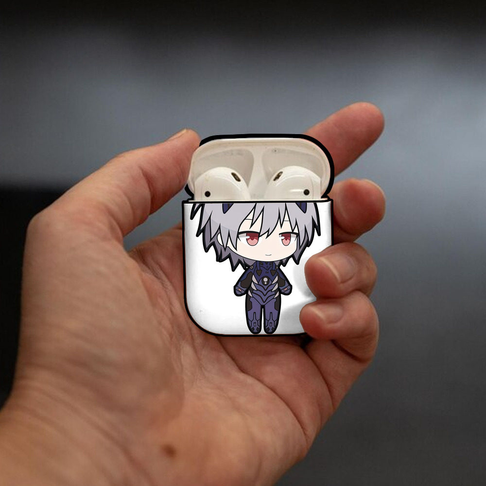 EVA 新世紀エヴァンゲリオン AirPods 第2世代保護ケース ハードシェル ブラック 耐衝撃・防指紋・カラビナ付き