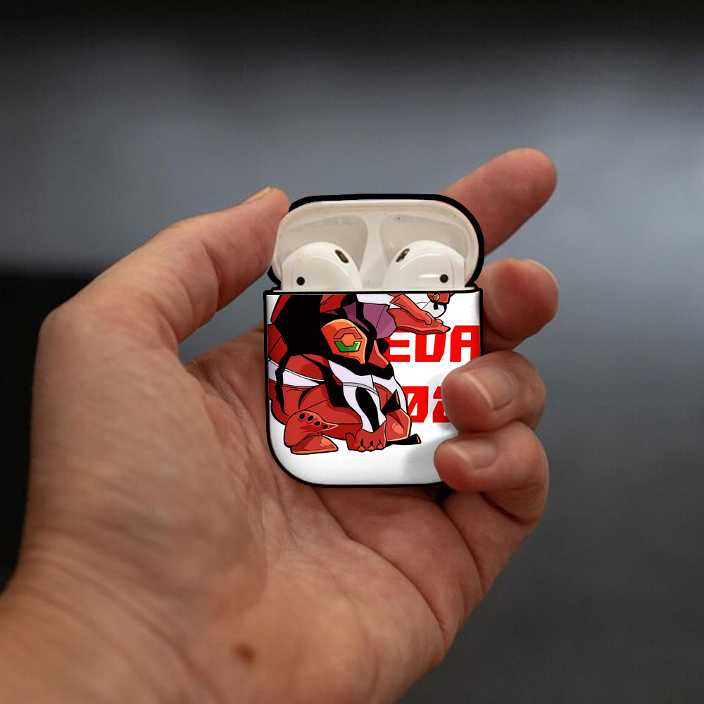 EVA 新世紀エヴァンゲリオン AirPods 第2世代保護ケース ハードシェル ブラック 耐衝撃・防指紋・カラビナ付き