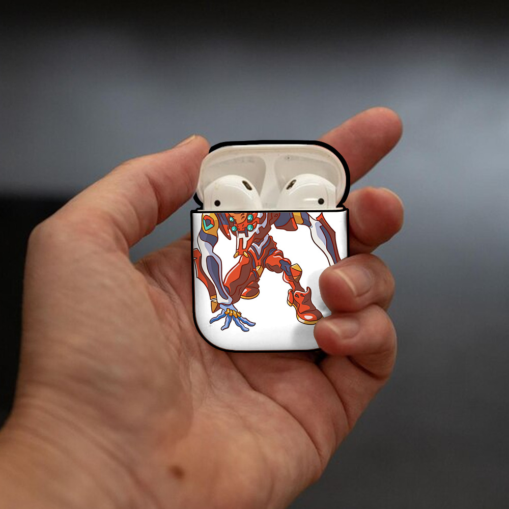 EVA 新世紀エヴァンゲリオン AirPods 第2世代保護ケース ハードシェル ブラック 耐衝撃・防指紋・カラビナ付き