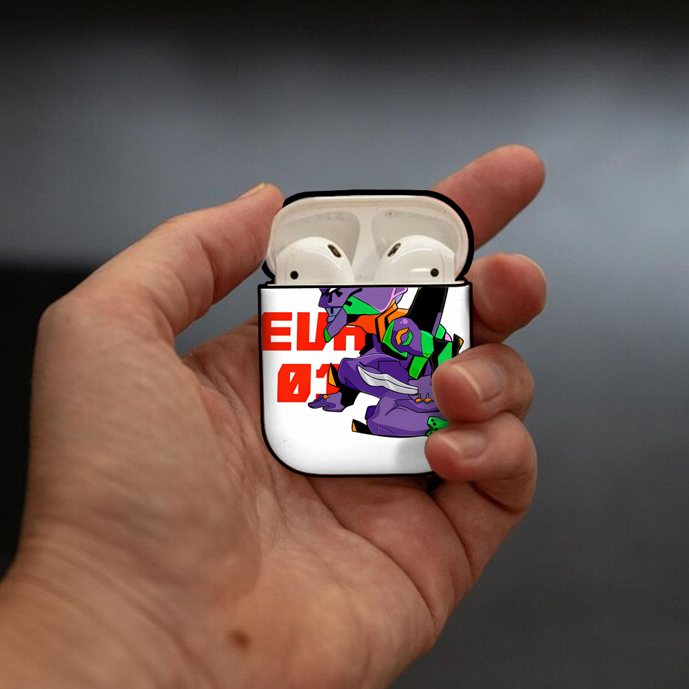 EVA 新世紀エヴァンゲリオン AirPods 第2世代保護ケース ハードシェル ブラック 耐衝撃・防指紋・カラビナ付き