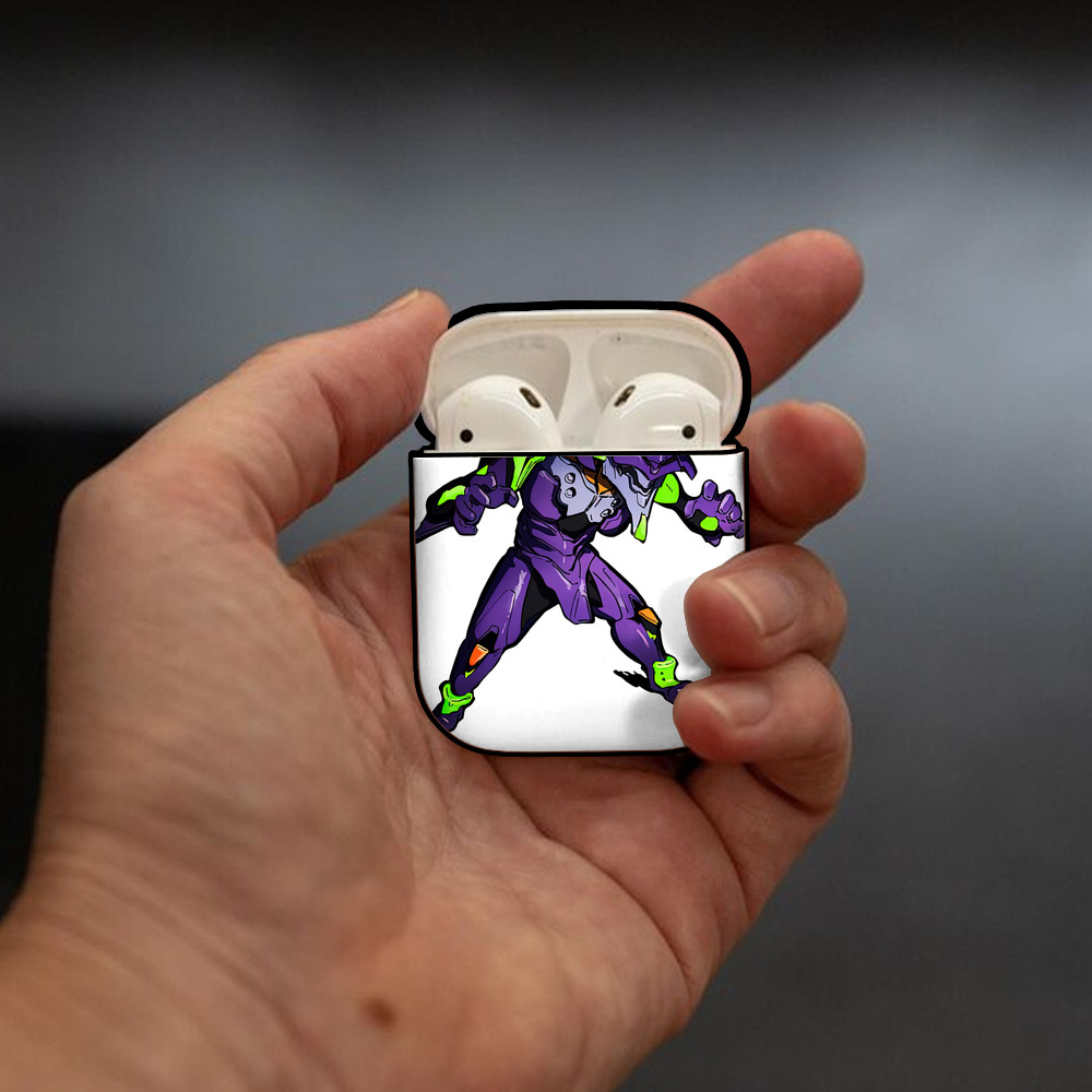 EVA 新世紀エヴァンゲリオン AirPods 第2世代保護ケース ハードシェル ブラック 耐衝撃・防指紋・カラビナ付き