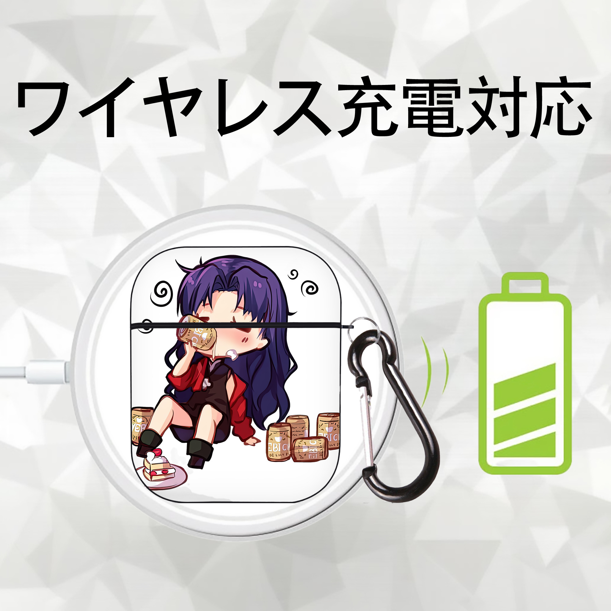EVA 新世紀エヴァンゲリオン AirPods 第2世代保護ケース ハードシェル ブラック 耐衝撃・防指紋・カラビナ付き
