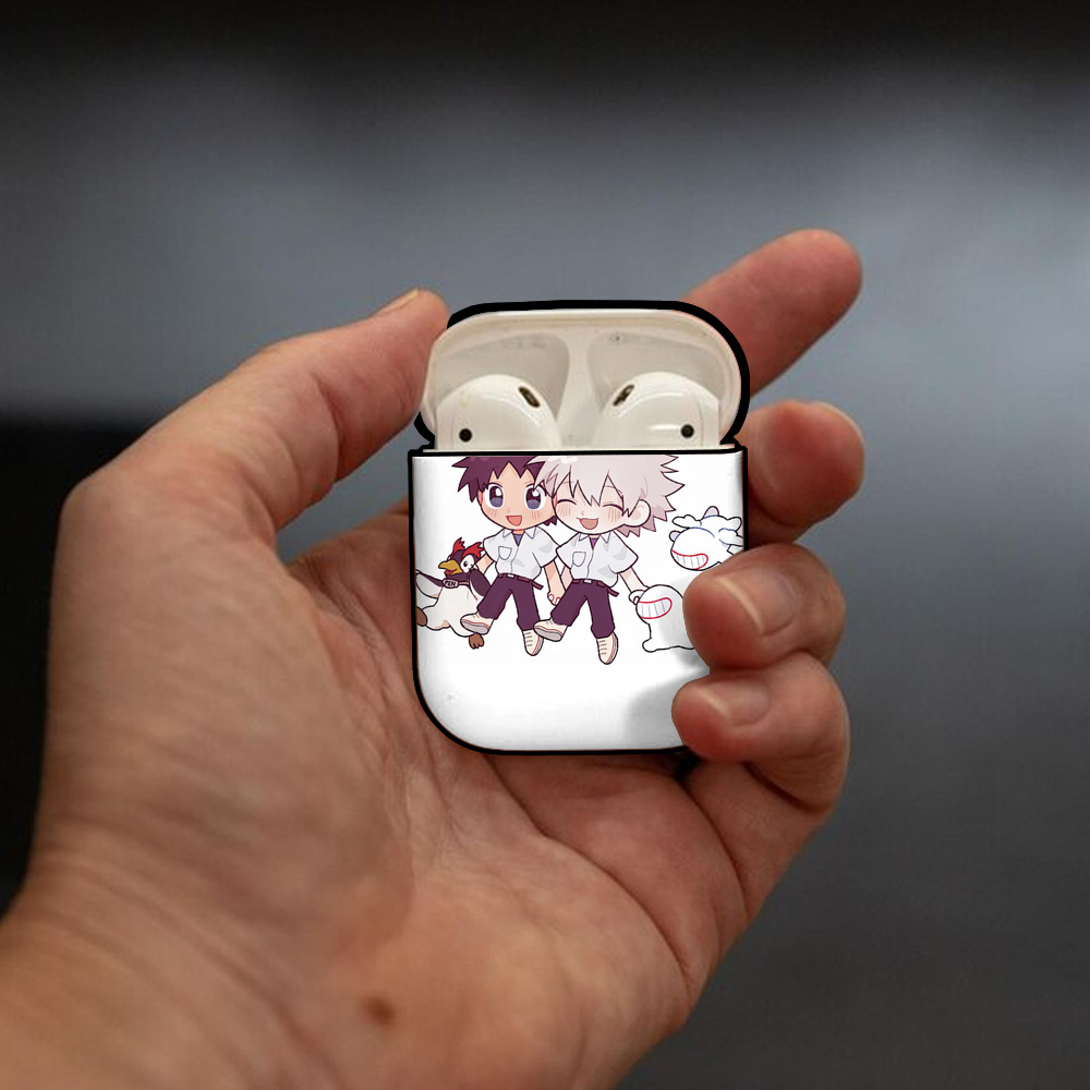 EVA 新世紀エヴァンゲリオン AirPods 第2世代保護ケース ハードシェル ブラック 耐衝撃・防指紋・カラビナ付き