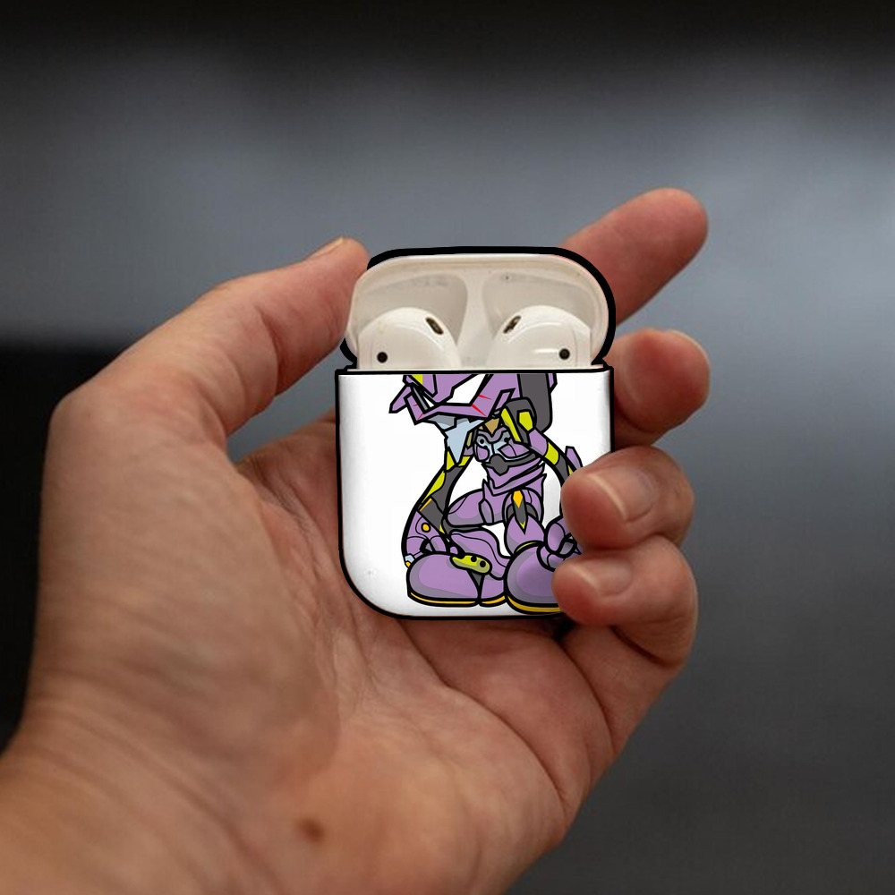 EVA 新世紀エヴァンゲリオン AirPods 第2世代保護ケース ハードシェル ブラック 耐衝撃・防指紋・カラビナ付き