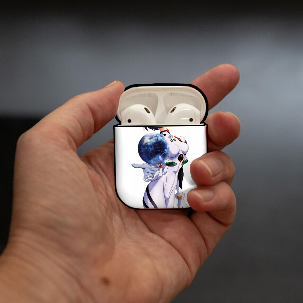 EVA 新世紀エヴァンゲリオン AirPods 第2世代保護ケース ハードシェル ブラック 耐衝撃・防指紋・カラビナ付き