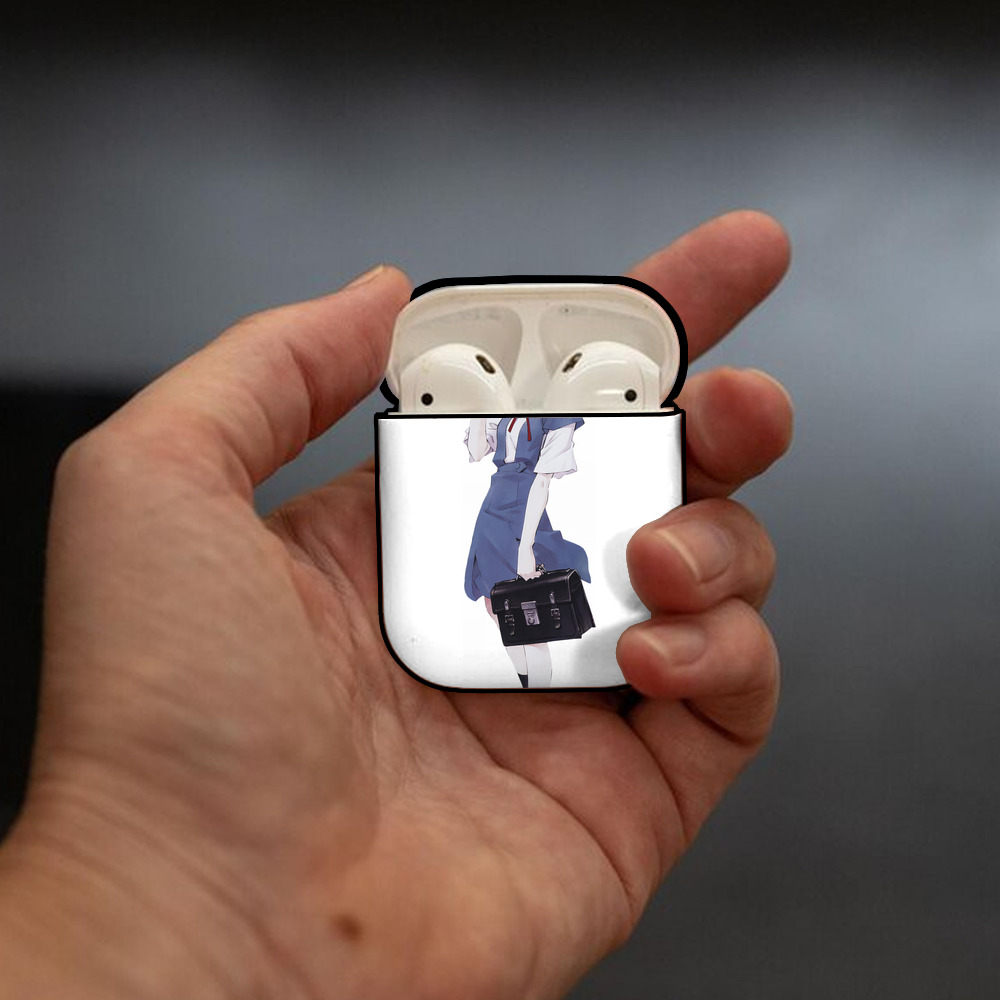 EVA 新世紀エヴァンゲリオン AirPods 第2世代保護ケース ハードシェル ブラック 耐衝撃・防指紋・カラビナ付き