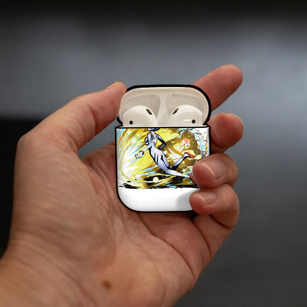 EVA 新世紀エヴァンゲリオン AirPods 第2世代保護ケース ハードシェル ブラック 耐衝撃・防指紋・カラビナ付き
