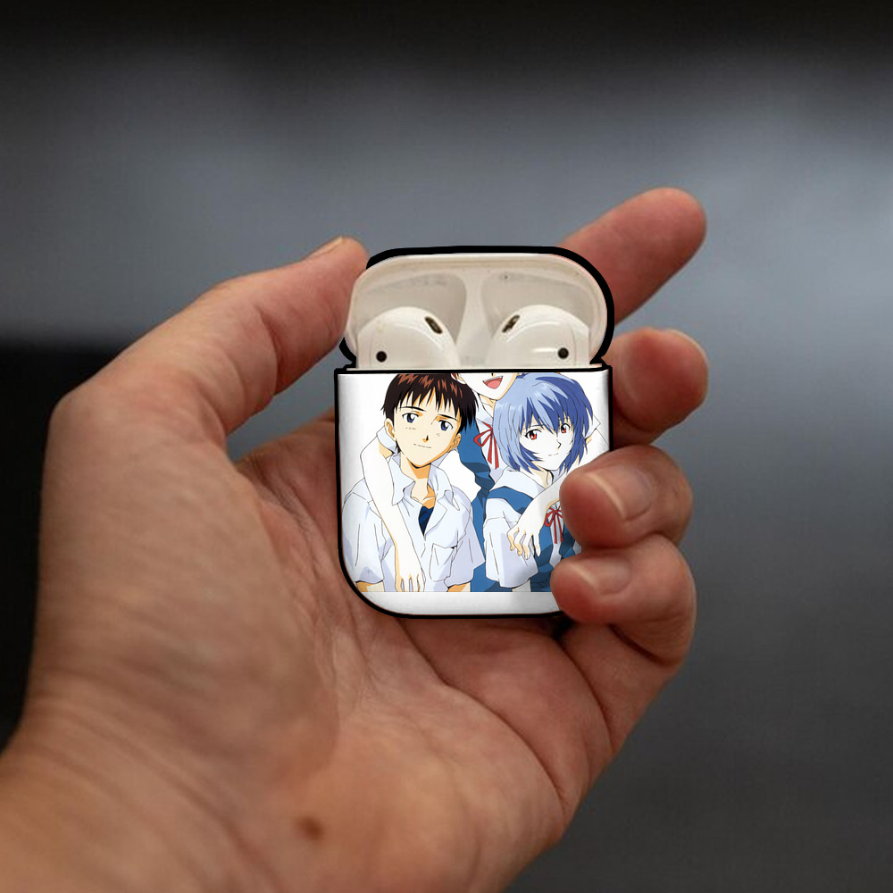 EVA 新世紀エヴァンゲリオン AirPods 第2世代保護ケース ハードシェル ブラック 耐衝撃・防指紋・カラビナ付き