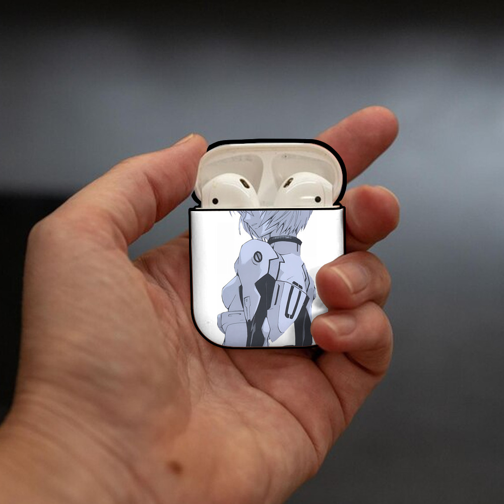EVA 新世紀エヴァンゲリオン AirPods 第2世代保護ケース ハードシェル ブラック 耐衝撃・防指紋・カラビナ付き