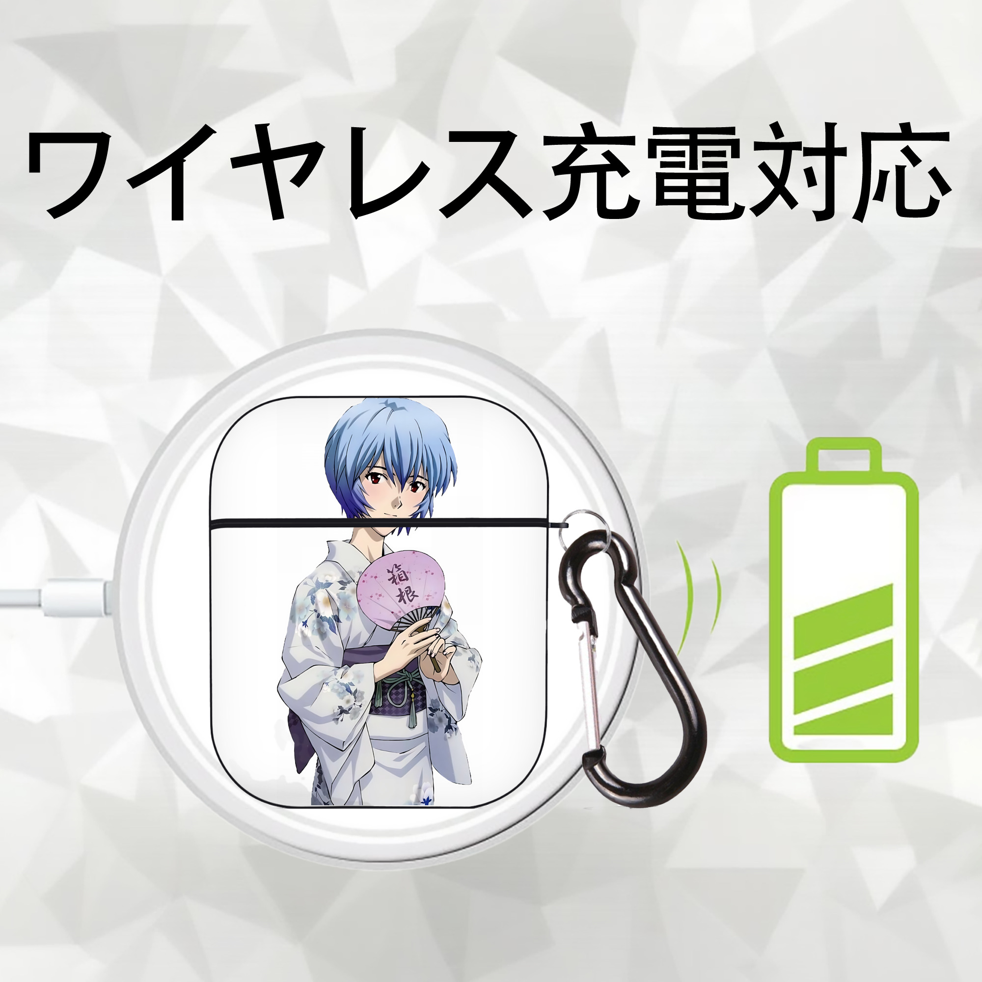 EVA 新世紀エヴァンゲリオン AirPods 第2世代保護ケース ハードシェル ブラック 耐衝撃・防指紋・カラビナ付き