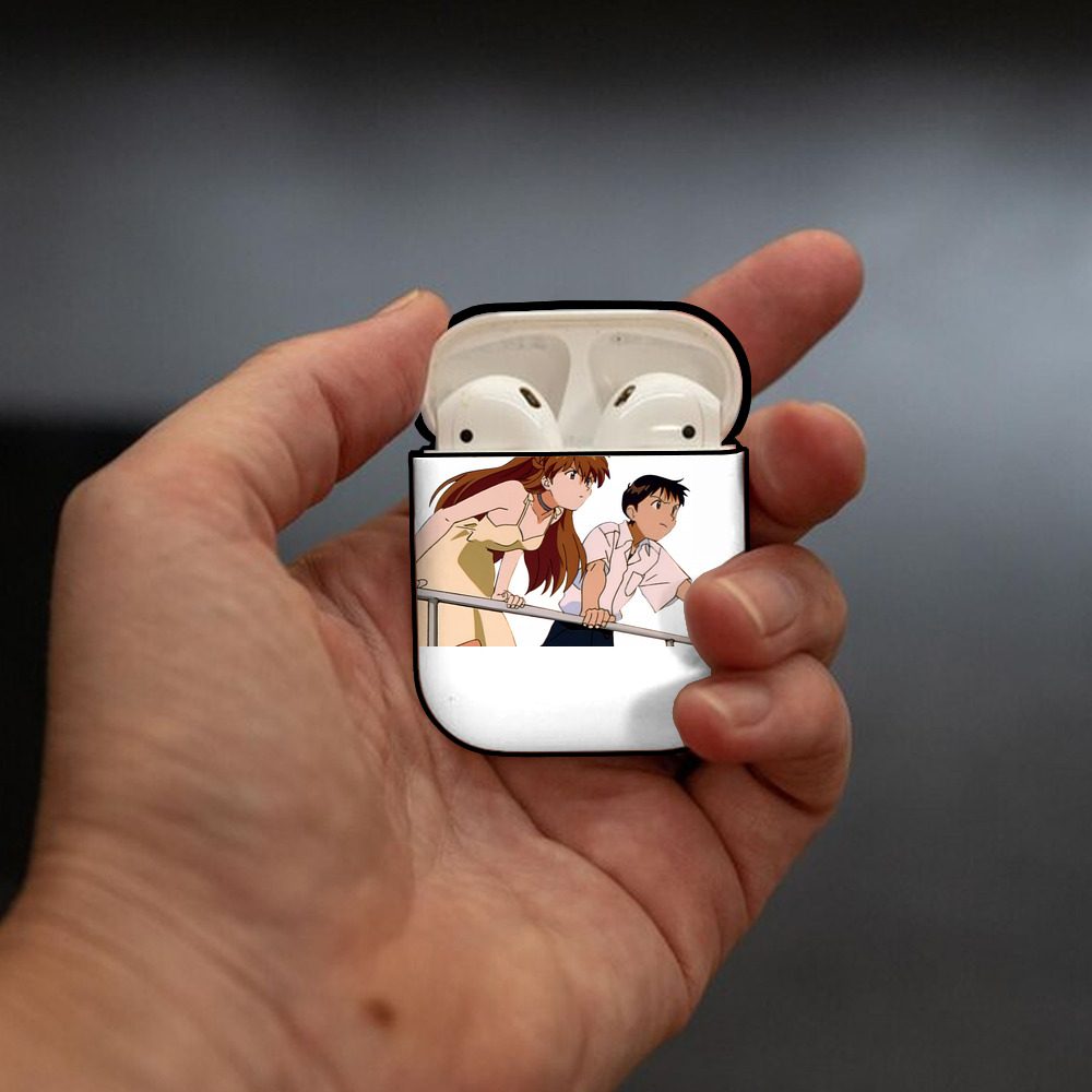 EVA 新世紀エヴァンゲリオン AirPods 第2世代保護ケース ハードシェル ブラック 耐衝撃・防指紋・カラビナ付き