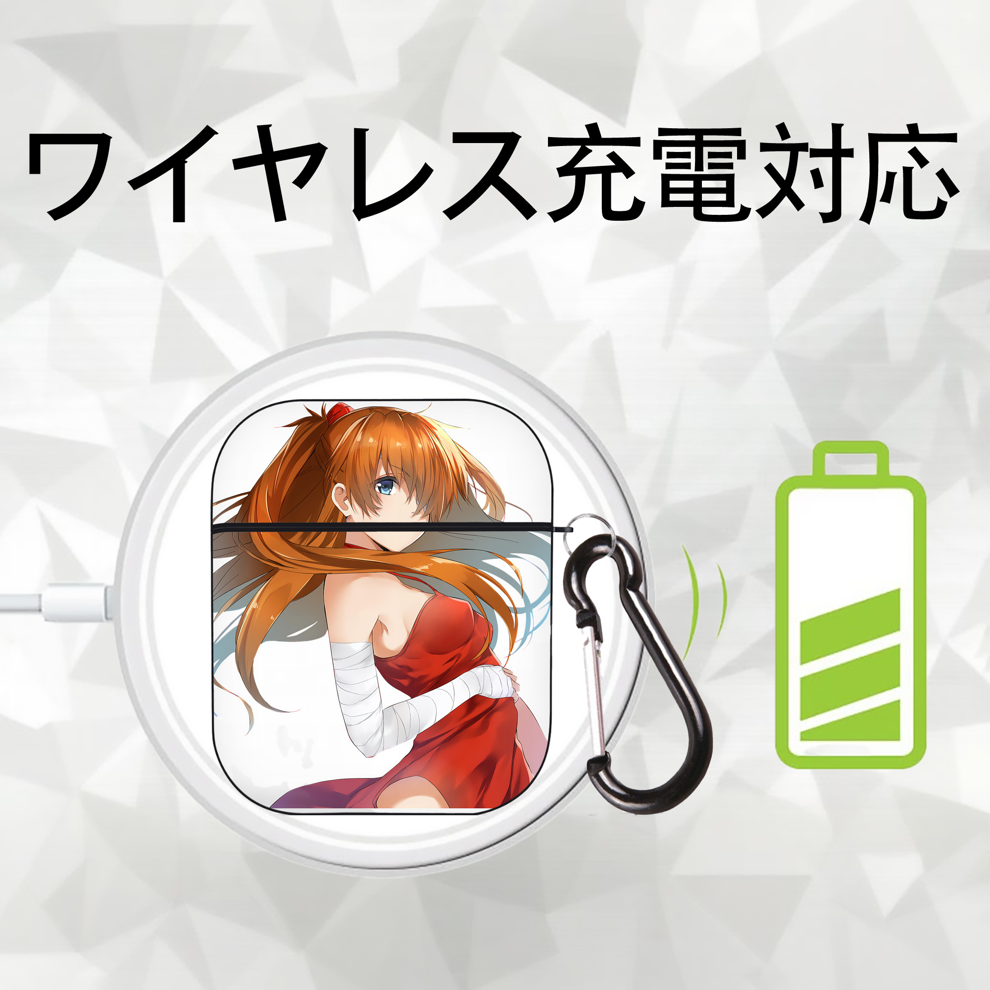 EVA 新世紀エヴァンゲリオン AirPods 第2世代保護ケース ハードシェル ブラック 耐衝撃・防指紋・カラビナ付き