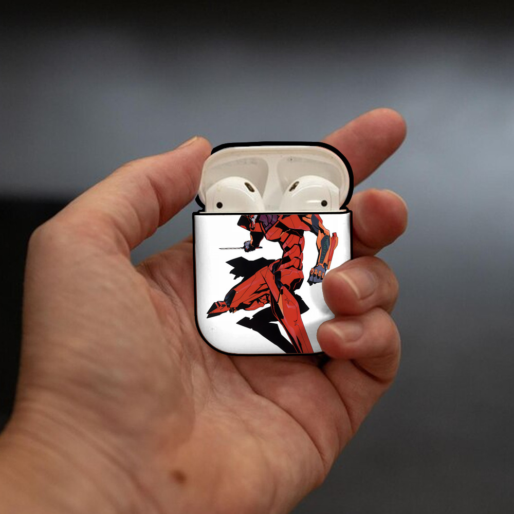 EVA 新世紀エヴァンゲリオン AirPods 第2世代保護ケース ハードシェル ブラック 耐衝撃・防指紋・カラビナ付き