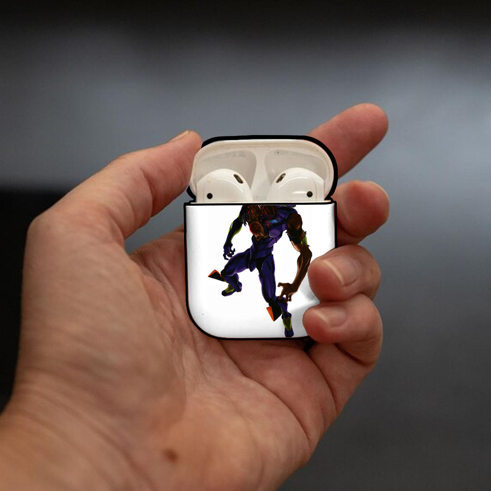 EVA 新世紀エヴァンゲリオン AirPods 第2世代保護ケース ハードシェル ブラック 耐衝撃・防指紋・カラビナ付き