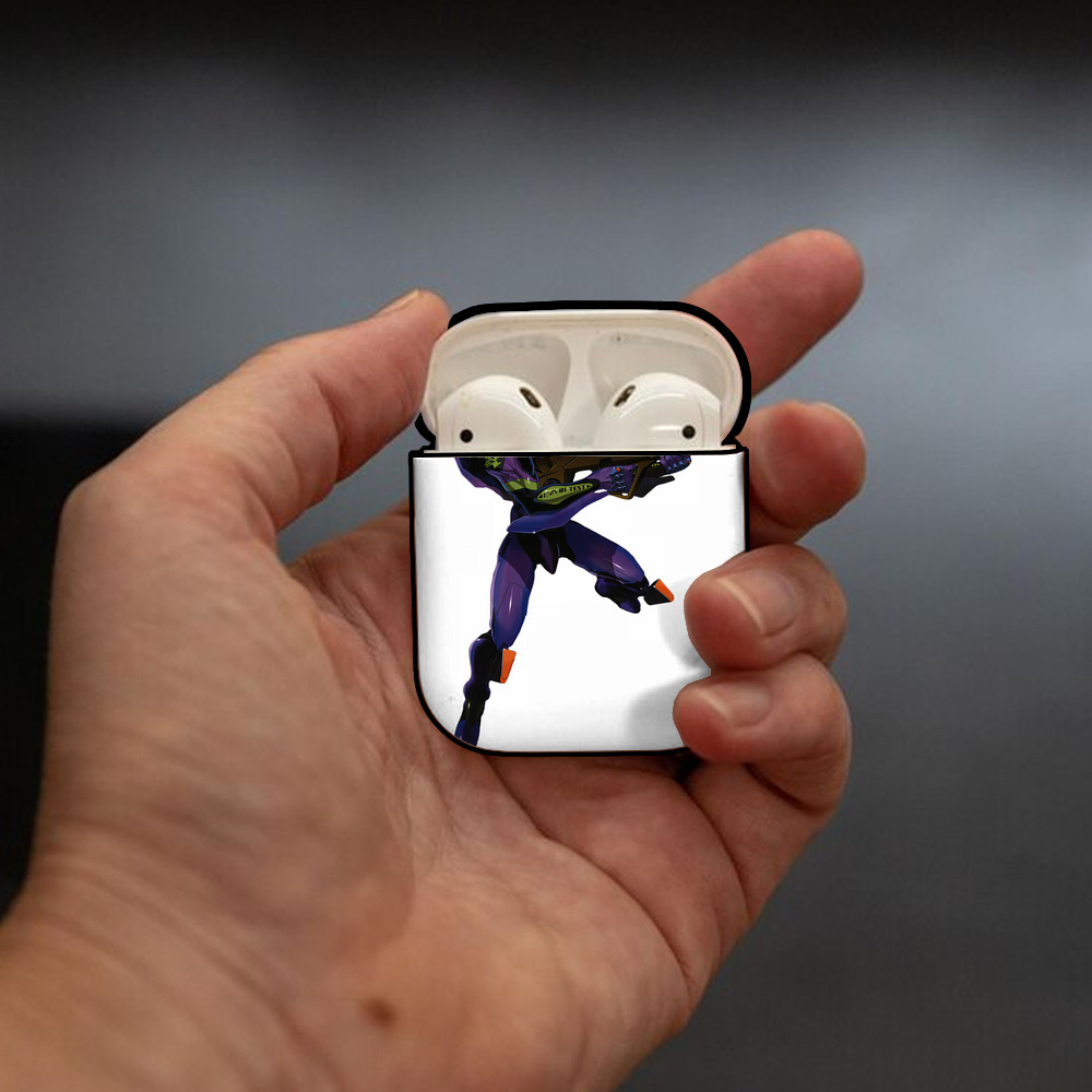 EVA 新世紀エヴァンゲリオン AirPods 第2世代保護ケース ハードシェル ブラック 耐衝撃・防指紋・カラビナ付き
