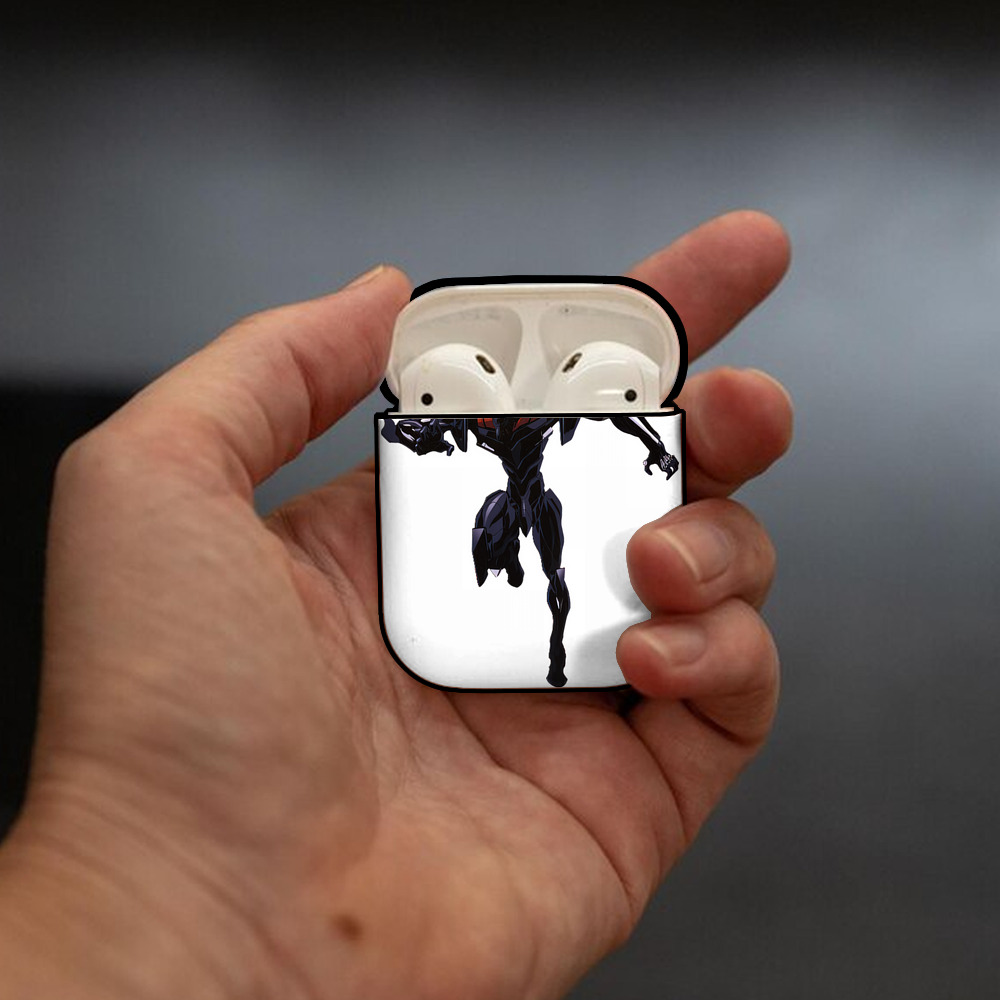 EVA 新世紀エヴァンゲリオン AirPods 第2世代保護ケース ハードシェル ブラック 耐衝撃・防指紋・カラビナ付き