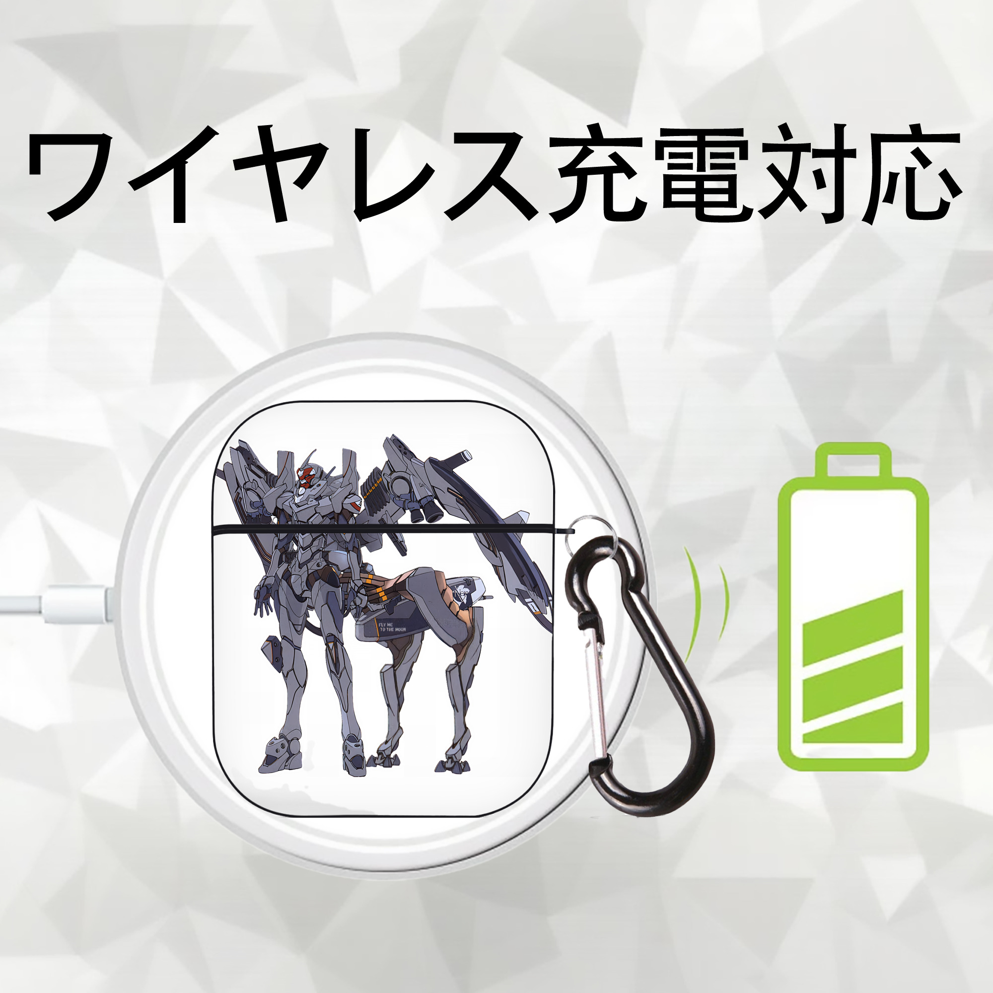 EVA 新世紀エヴァンゲリオン AirPods 第2世代保護ケース ハードシェル ブラック 耐衝撃・防指紋・カラビナ付き