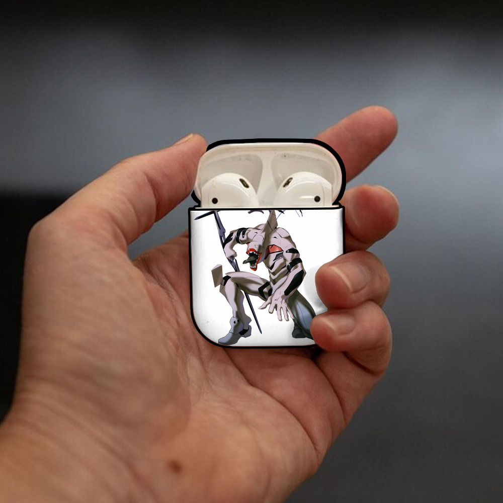 EVA 新世紀エヴァンゲリオン AirPods 第2世代保護ケース ハードシェル ブラック 耐衝撃・防指紋・カラビナ付き